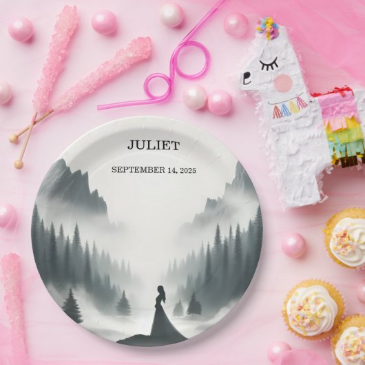 Rain Cloud Smoky Mountain Brautparty Pappteller (Party)