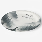 Rain Cloud Smoky Mountain Brautparty Pappteller (Schrägansicht)