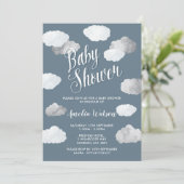 Rain Clouds Kinderdusche Einladungen (Stehend Vorderseite)