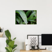 Rain Covered Grass Blades Poster (Heimbüro)