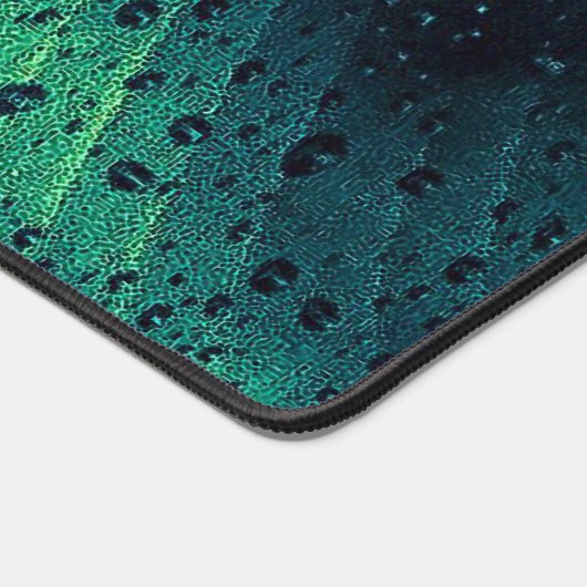 Rain Dotted Green Desk Mat Schreibtischunterlage (Ecke)
