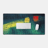 Rain Dotted Green Desk Mat Schreibtischunterlage (Tastatur & Maus)
