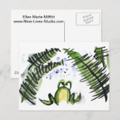 Rain Drenched Ferns and Frosch Postkarte (Vorne/Hinten)