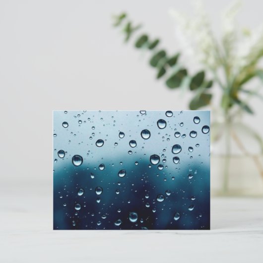 Rain Drop Postkarte (Stehend Vorderseite)