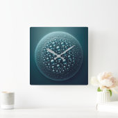 rain droplets quadratische wanduhr (Zuhause)