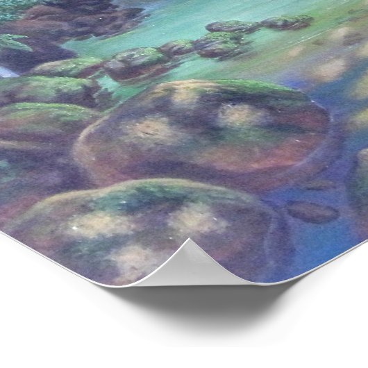 Rain Forest Landschaft Wasserfall Locarno Poster (Ecke)