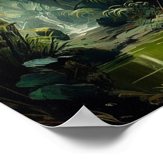 Rain Forest, Tropical Nature Wall Art Poster  (Ecke)