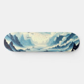 Rain Hail Migrating Birds Snow Mountains Scenery Skateboard (Horizontal)