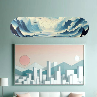 Rain Hail Migrating Birds Snow Mountains Scenery Skateboard