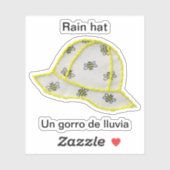 Rain hat/Un gorro de lluvia Sticker (Blatt)