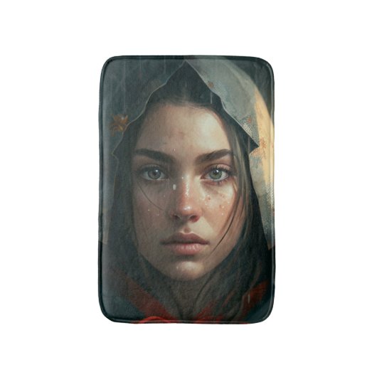 Rain hood girl badematte (Vorderseite Vertikal)