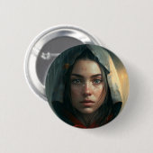 Rain hood girl button (Vorne & Hinten)