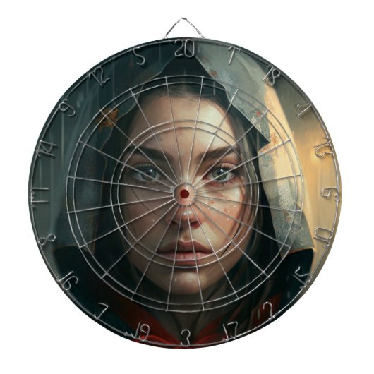 Rain hood girl dartscheibe (vorne)