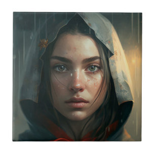 Rain hood girl fliese