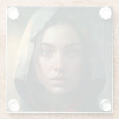 Rain hood girl glasuntersetzer (Rückseite)