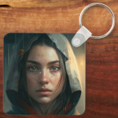 Rain hood girl schlüsselanhänger (Rückseite)