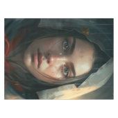 Rain hood girl tischdecke (Vorderseite (Horizontal))