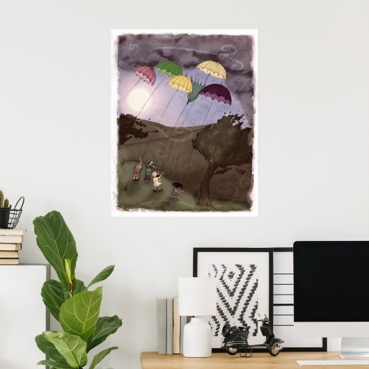 Rain Kites Poster (Heimbüro)
