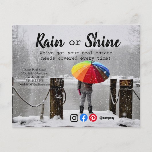 Rain Kunden Referenzen reales Anwesen Marketing ve Flyer (Vorne)