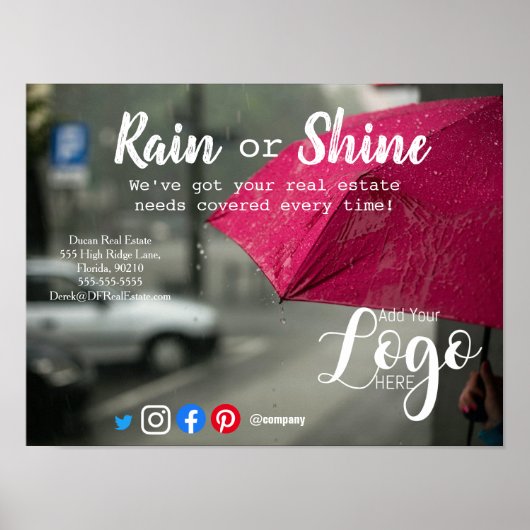 Rain Kunden Referenzen reales Anwesen Marketing ve Poster (Vorne)