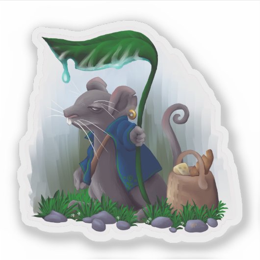 Rain Mouse |  Aufkleber (Vorderseite)