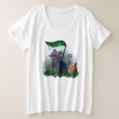 Rain Mouse |  Große Größe T-Shirt (Design vorne)