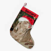 Rain Niedlich Weimaraner Hund - Personalisiert Kleiner Weihnachtsstrumpf (Vorderansicht (hängend))