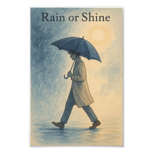 Rain or Shine” Art Print – Dreamy Literary Fotodruck (Vorne)
