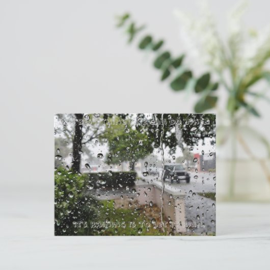 Rain Postcard Postkarte (Stehend Vorderseite)