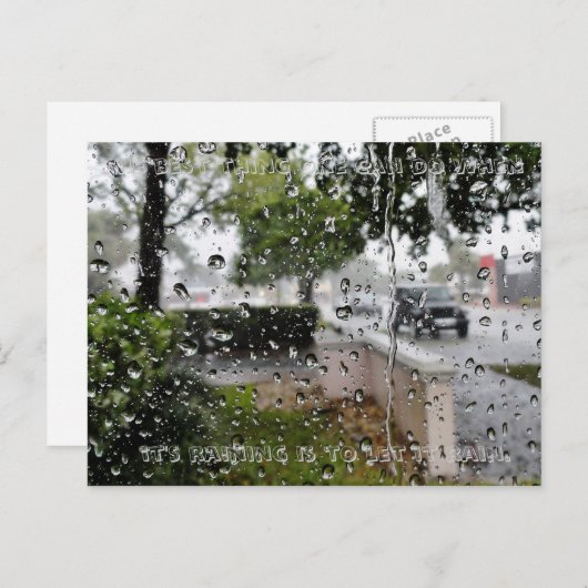 Rain Postcard Postkarte (Vorne/Hinten)