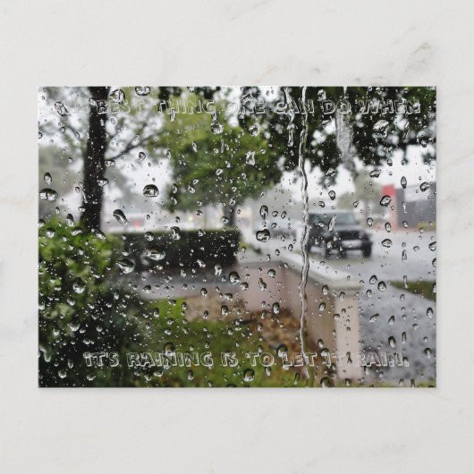 Rain Postcard Postkarte (Vorderseite)