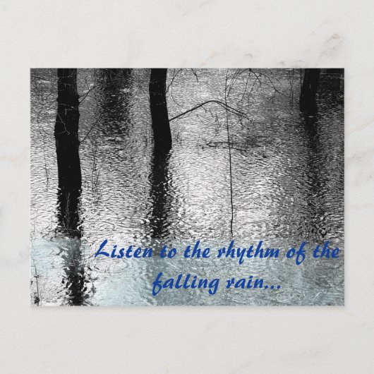 Rain Quote Postkarte (Vorderseite)