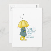 Rain Saying Postkarte (Vorne/Hinten)