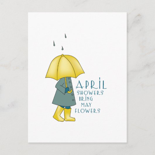 Rain Saying Postkarte (Vorderseite)