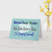 Rain Snow "BLEIBE ZUHAUSE" für Postarbeiter Karte (Gelbe Blume)