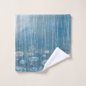 Rain Storm Blue Badhandtuch Set (Waschlappen)