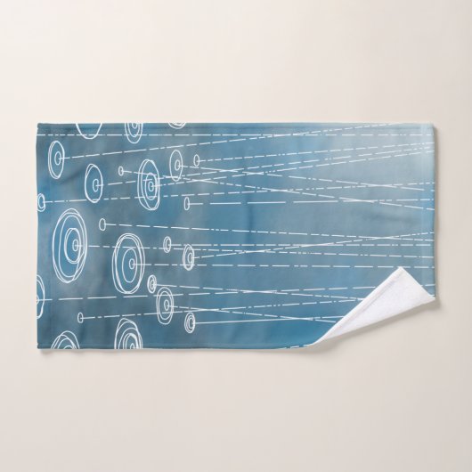 Rain Storm Blue Badhandtuch Set (Handtuch)