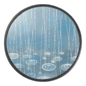 Rain Storm Blue Eishockey Puck (Vorderseite)