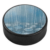 Rain Storm Blue Eishockey Puck (3/4)