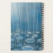 Rain Storm Blue Notizblock (Rückseite)