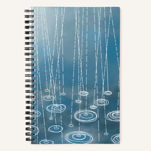 Rain Storm Blue Notizblock (Vorderseite)