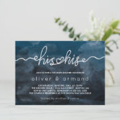 Rain Storm Watercolor, die Dusche seines Ehepaares Einladung (Stehend Vorderseite)