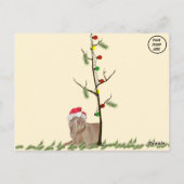 Rain the Weimaraner's Christmas Postkarte (Rückseite)