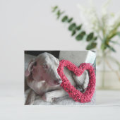 Rain the Weimaraner's I Heart You Postcard Postkarte (Stehend Vorderseite)