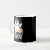 Rain wird Kawaii lustigen Baby Pinguin glücklich f Kaffeetasse (Vorderseite Links)