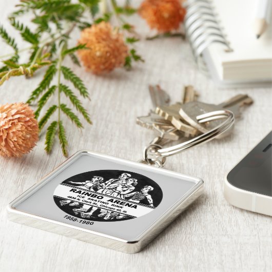 Rainbo Arena-Eis-Skaten-Eisbahn, Chicago, IL Schlüsselanhänger (Seite)