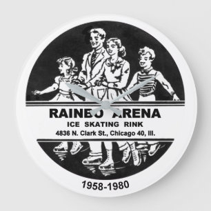Rainbo Arena Ice Skaten Rink, Chicago, IL Große Wanduhr