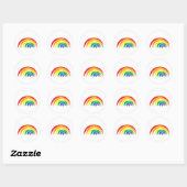 Rainbo Runder Aufkleber (Blatt)