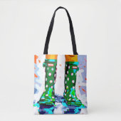 Rainboots doppelseitige Tote-Tasche Tasche (Vorderseite)
