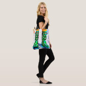 Rainboots doppelseitige Tote-Tasche Tasche (Am Model)